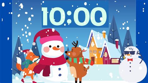 10 Minute Timer Winter Timer Clean Up Timer 10 Minute Countdown