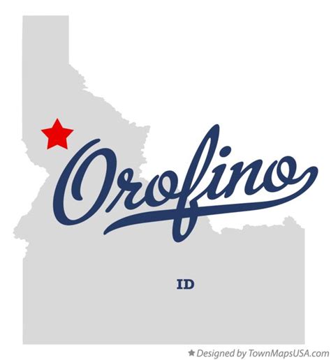 Map of Orofino, ID, Idaho