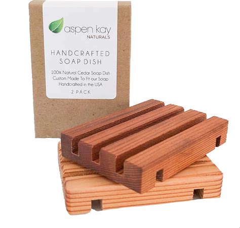 Amazon 2 Pack Wood Soap Dish 100 Natural Cedar No Chemical