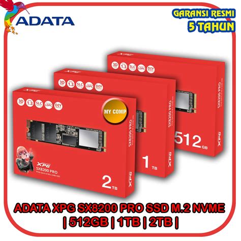 Jual Adata XPG SX8200 Pro 512GB 1TB 2TB SSD M 2 M2 NVME Shopee Indonesia