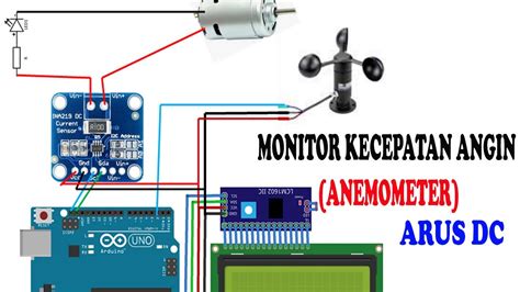 Monitoring Kecepatan Angin Dan Arus Anemometer Arduino YouTube