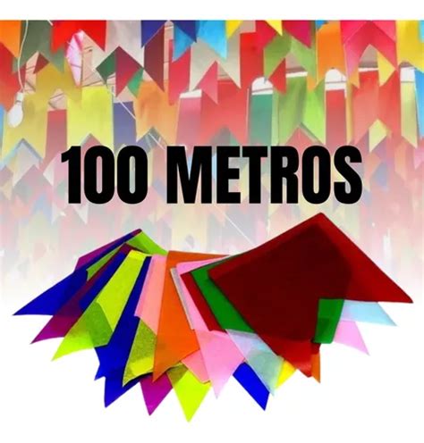 100 Metros Bandeirinha Papel Seda Festa Junina Decoração MercadoLivre