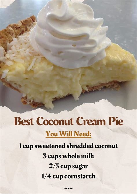 Best Coconut Cream Pie Recipe