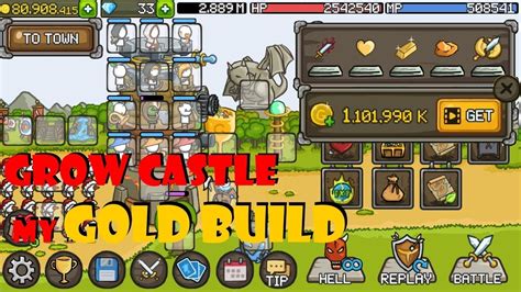 My GOLD BUILD Grow Castle Tower Defence YouTube