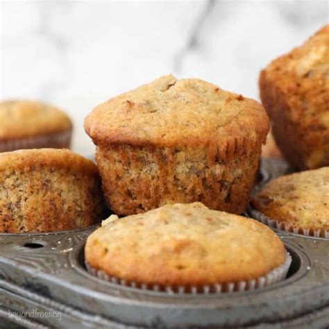 Moist & Fluffy Banana Nut Muffins | Beyond Frosting