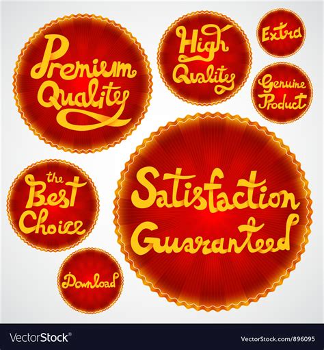 Collection Of Premium Quality Labels Royalty Free Vector