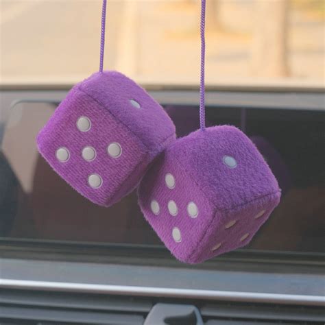 Car Dice Retro Fluffy Cute Dice Car Rearview Mirror Hanging Etsy