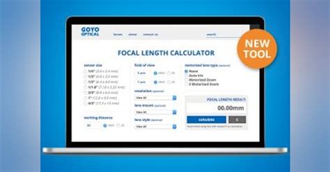 Focal length calculator from Goyo North America computes effective ...