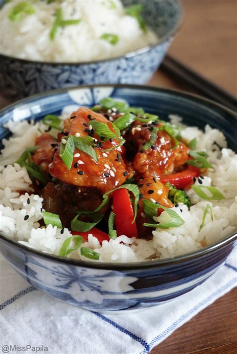 Miss Papila Un poulet Général Tao sans friture