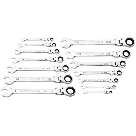 Gearwrench Combination Wrench Set 14 Pc Inch Msc Direct