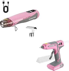 Amazon Workpro V Mini Cordless Heat Gun And Workpro Full Size Cordless Hot Melt Glue Gun
