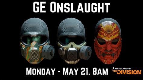 The Division Global Event Onslaught Date Masks And More YouTube