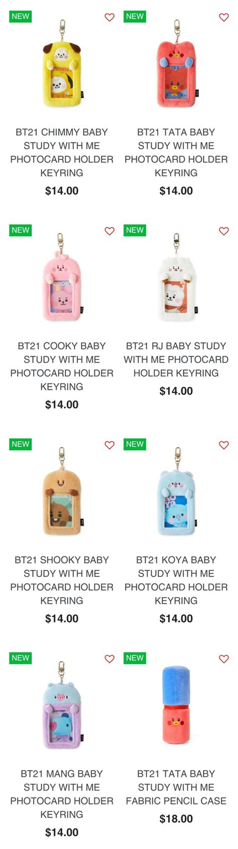 Bts Merch On Twitter Line Friends Collection Added Bt Baby Study