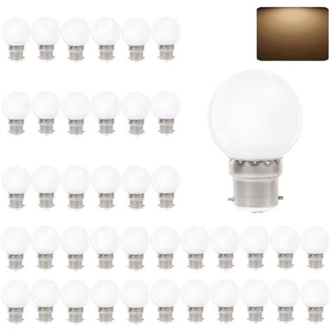 Lot De Ampoules Led Blanc Chaud B Ba Onnette W Quivalent W