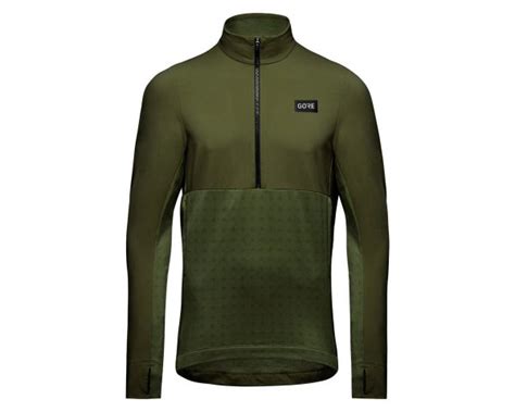 Gore Wear Men S Trail KPR Hybrid Long Sleeve Jersey Utility Green M