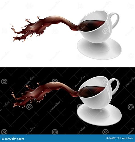 Coffee Splashing Stock Vector Illustration Of Drop Black 16886127