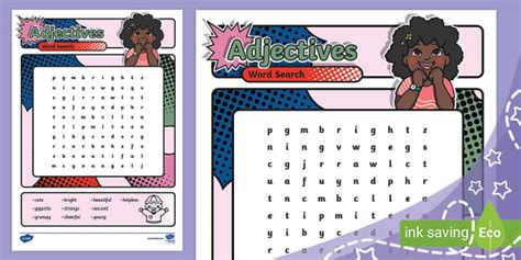 Adjectives Word Search Activity Ages 6 7 Twinkl