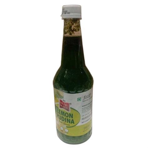 Ml Green Home Made Lemon Pudina Fruit Squash At Rs Bottle In