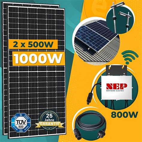 Enprovesolar Solaranlage 1000w Balkonkraftwerk Komplettset Inkl 500w