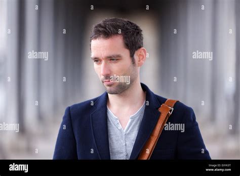 Portrait Of A Young Attractive French Man In Paris France Stock Photo