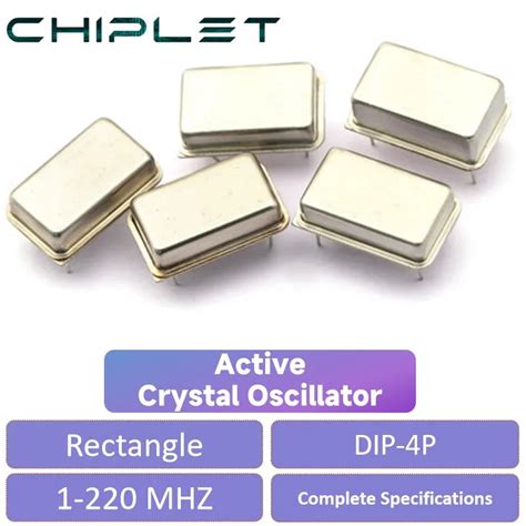 Pcs Rectangle Active Crystal Oscillator Dip Pin M M M M M