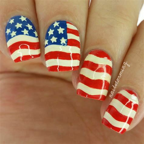 Nail Art Tutorial American Flag Flag Nails American Flag Nails