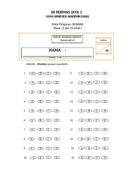 Omr 20 Soalan Pdf