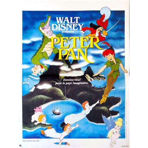 Peter Pan Affiche De Film X Cm Bleue R Walt Disney