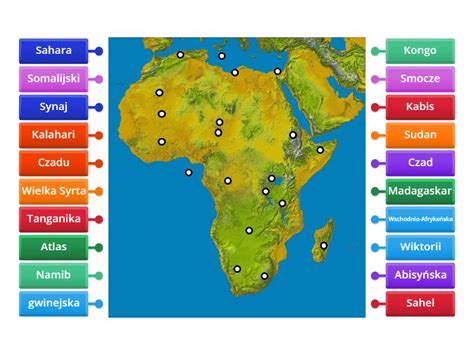 Mapa Afryki Labelled Diagram