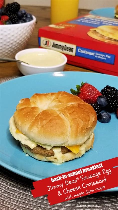 Jimmy Dean Sausage Egg And Cheese Croissant Sandwich With Maple Dijon