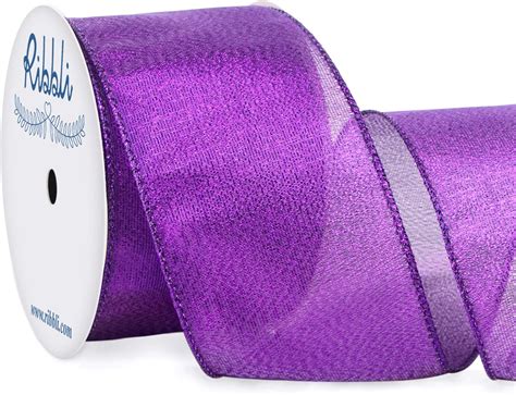 Amazon Ribbli Metallic Purple Wired Ribbon Inch X Continuous