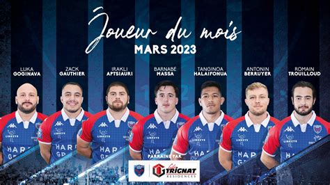 Fcg Fc Grenoble Rugby Votez Pour Le Joueur Du Mois De Mars Avec