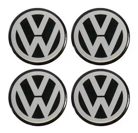 Kit Emblema Logo Adesivo Centro De Roda Vw Volkswagen Mm Mercadolivre