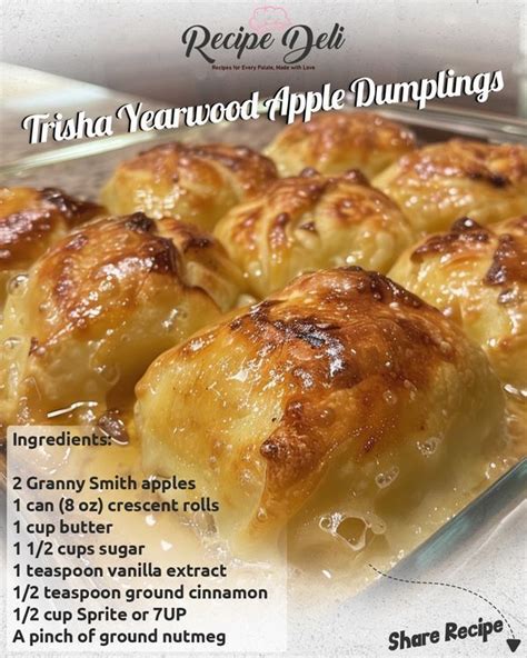 Trisha Yearwood Apple Dumplings Recipe