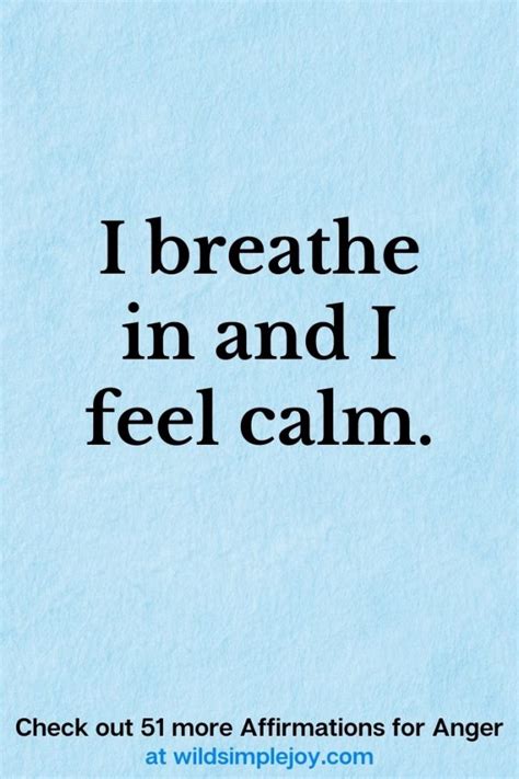 52 Calming Affirmations For Anger Wild Simple Joy