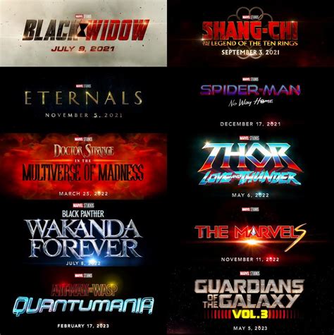 Marvel Cinematic Universe Future Release Schedule John D Hylton