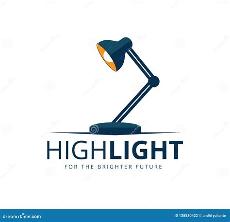 Desk Lamp Icon Logo Illustration Vector Design Stock Illustration