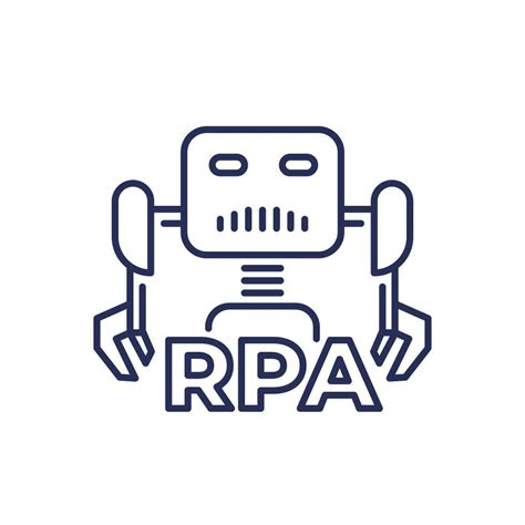 Rpa Line Icon Robotic Process Automation Vector Art At