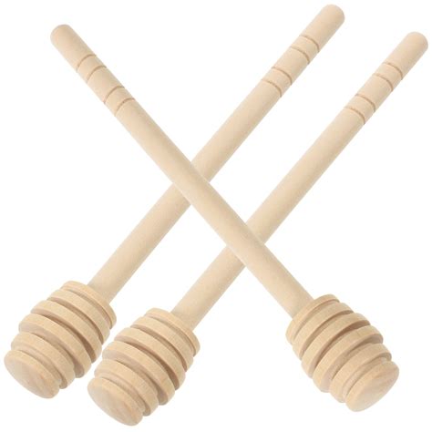 3Pcs Wooden Honey Sticks Honey Jam Syrup Wooden Dipper Sticks