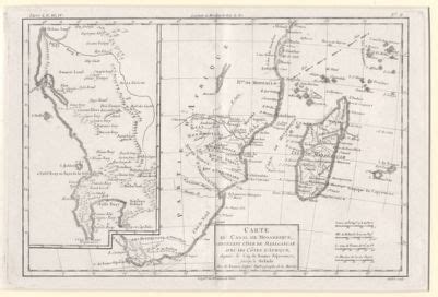 Carte Du Canal De Mosambique Contenant L Isle De Madagascar Avec Les