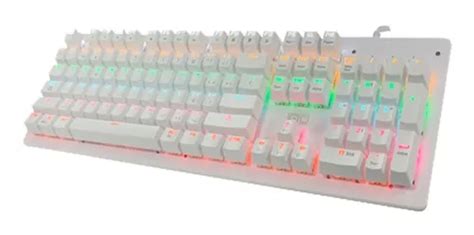 Teclado Gamer Mecánico Rgb Gtc Kgg 008b Blanco Megasoft