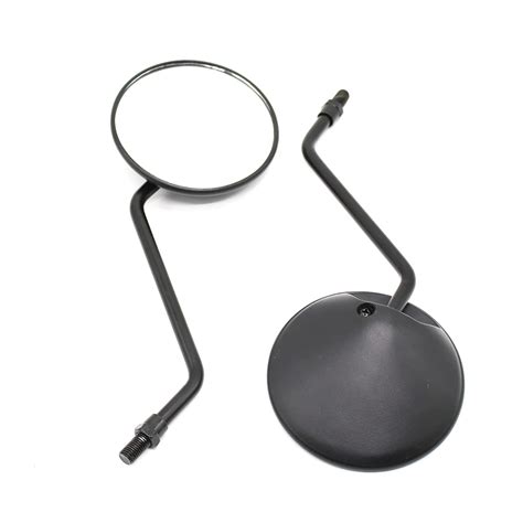 Black Motorcycle Rear View Mirrors Universal Handlebar Side Rearview Mirror 10 Mm For Honda