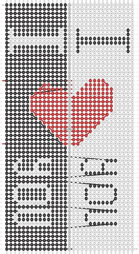 View Heart Alpha Friendship Bracelet Patterns Png Wall Paper