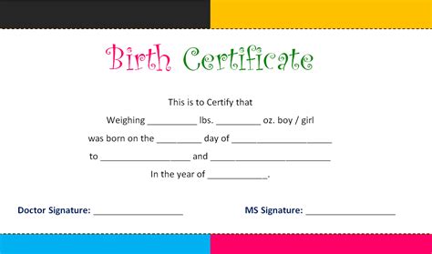 Download 28 Free Birth Certificate Templates Word And Pdf Word Excel Formats