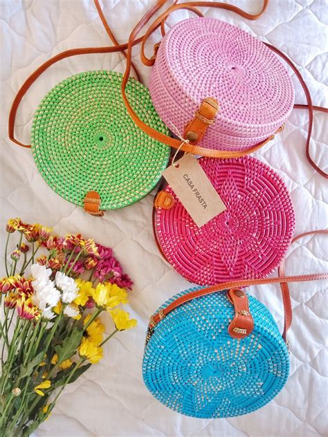 Colorful Crossbody Rattan Bag Rattan Bag Bags African Print Fabric