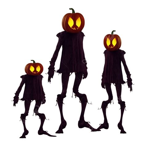 Scary Long Leg Characters With Pumpkin Heads For Halloween Halloween Happy Halloween