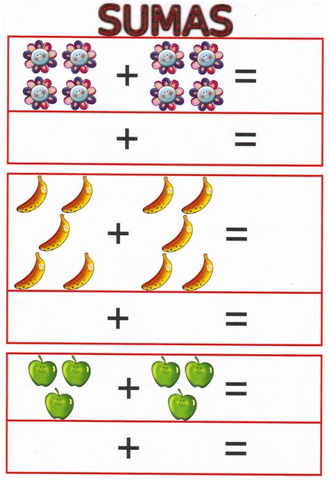 Fichas De Sumas Para Infantil