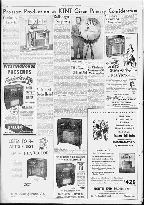 October 1948 Tacoma News Tribune Adds FM Broadcaster QZVX