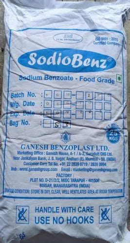 Ganesh Benzoplast Sodium Benzoate 25 Kg Powder At 200 Kilogram In