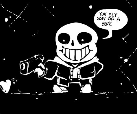 Sans with a gun - Drawception